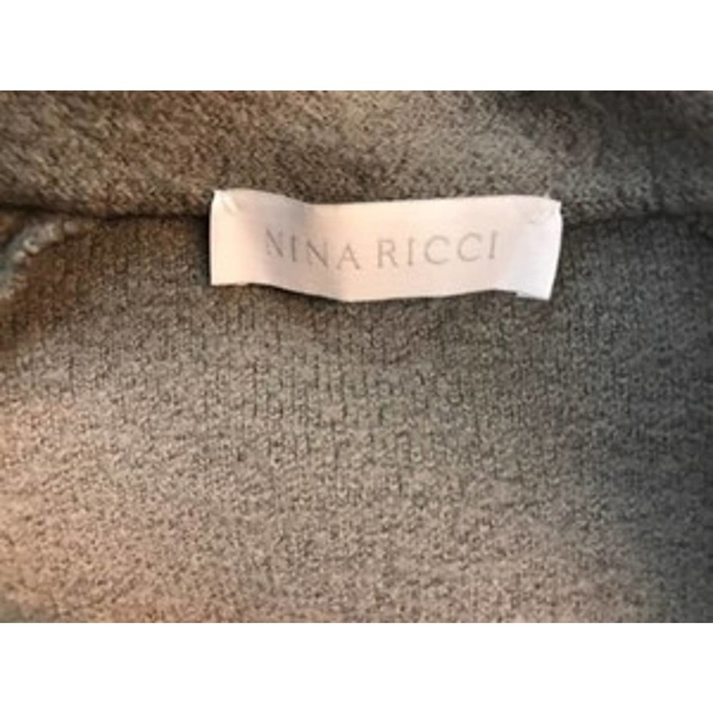 Nina Ricci Grey Knit Cropped Wool Jacket M - Picture 6 of 6